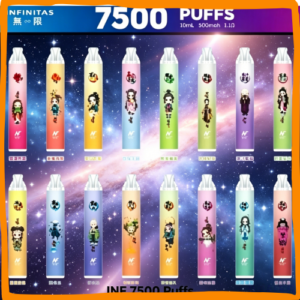 INF 無限 X 鬼滅之刃 限定款7500 Puffs 一次性電子煙｜動漫聯名高口數拋棄式電子菸，台灣熱賣款